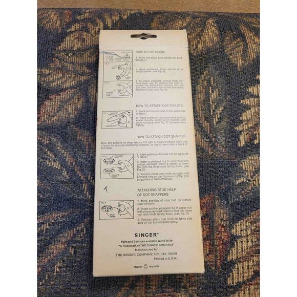 Vintage Singer Snapper/Eyelet Plier Tool - Picture 3 of 6